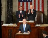 Speaker John Boehner and Senator Orrin Hatch stand behind Netanyahu during his address to Congress